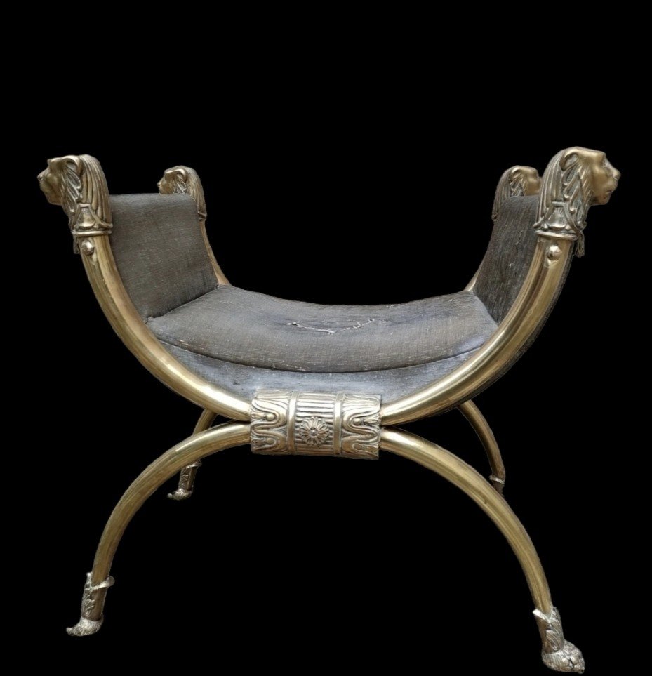 Attributed To Maison Jansen - Curule Seat-photo-2