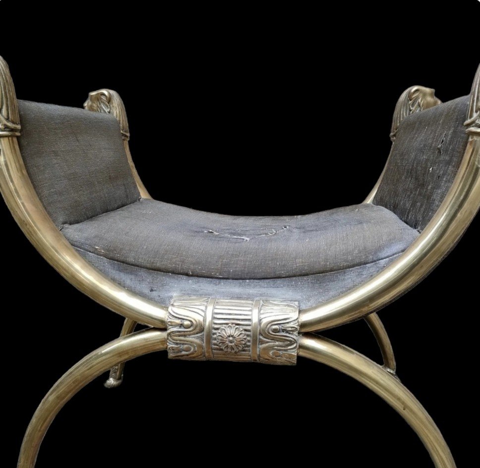 Attributed To Maison Jansen - Curule Seat-photo-1