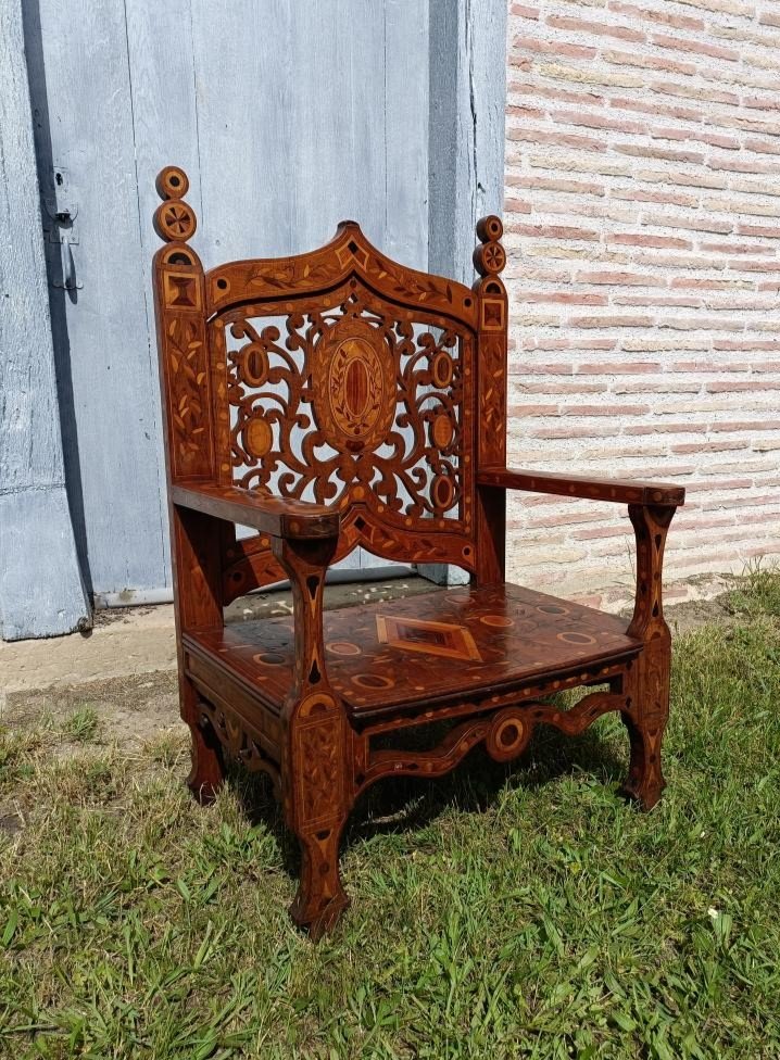 Fauteuil Anglo-indien - XIXème-photo-3