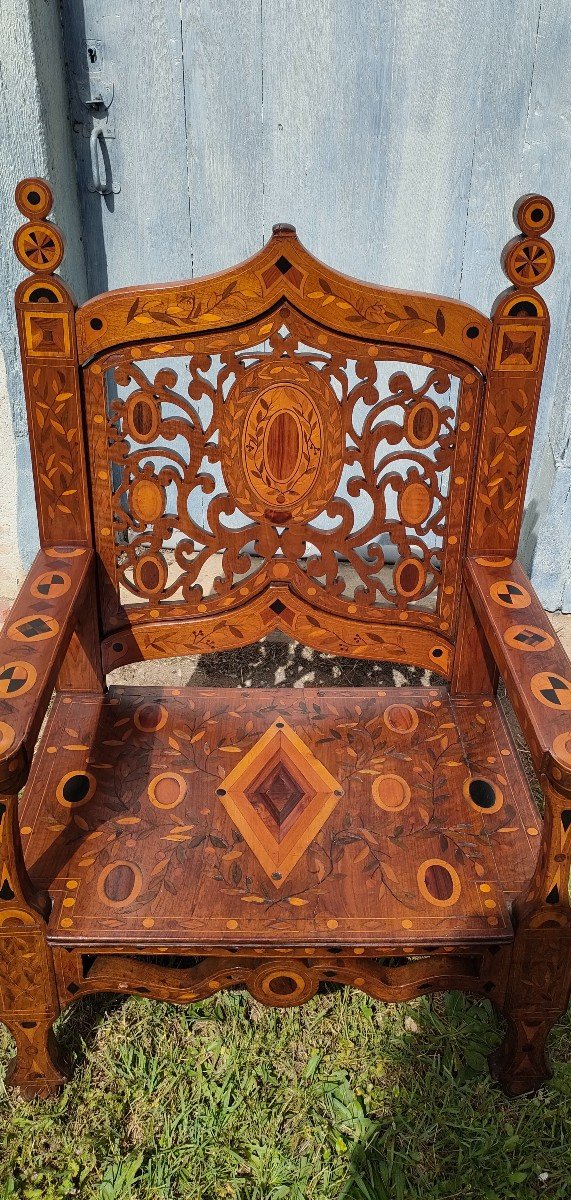Fauteuil Anglo-indien - XIXème-photo-4