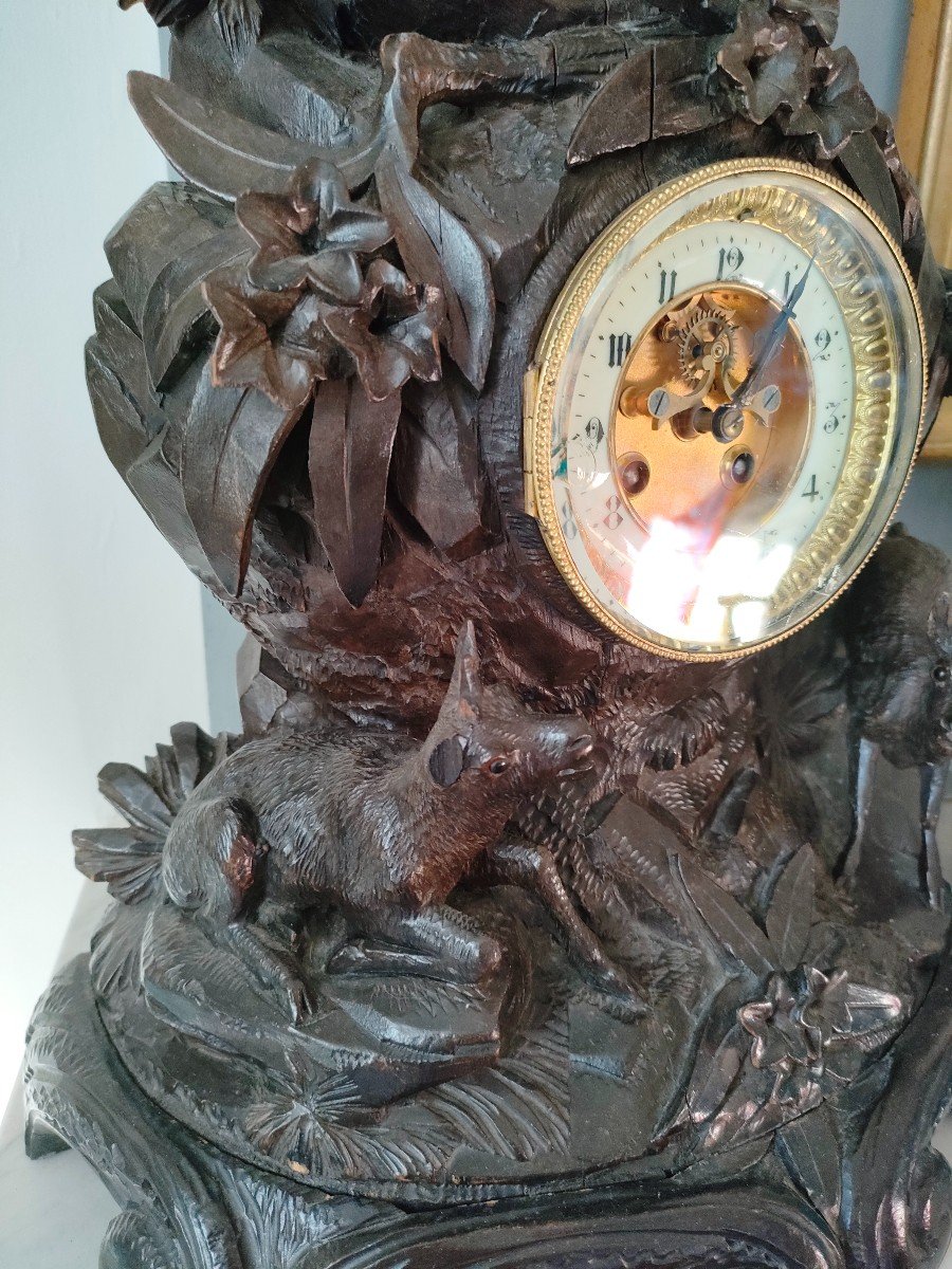 Very Imposing Black Forest Clock - Late 19th Century-photo-4