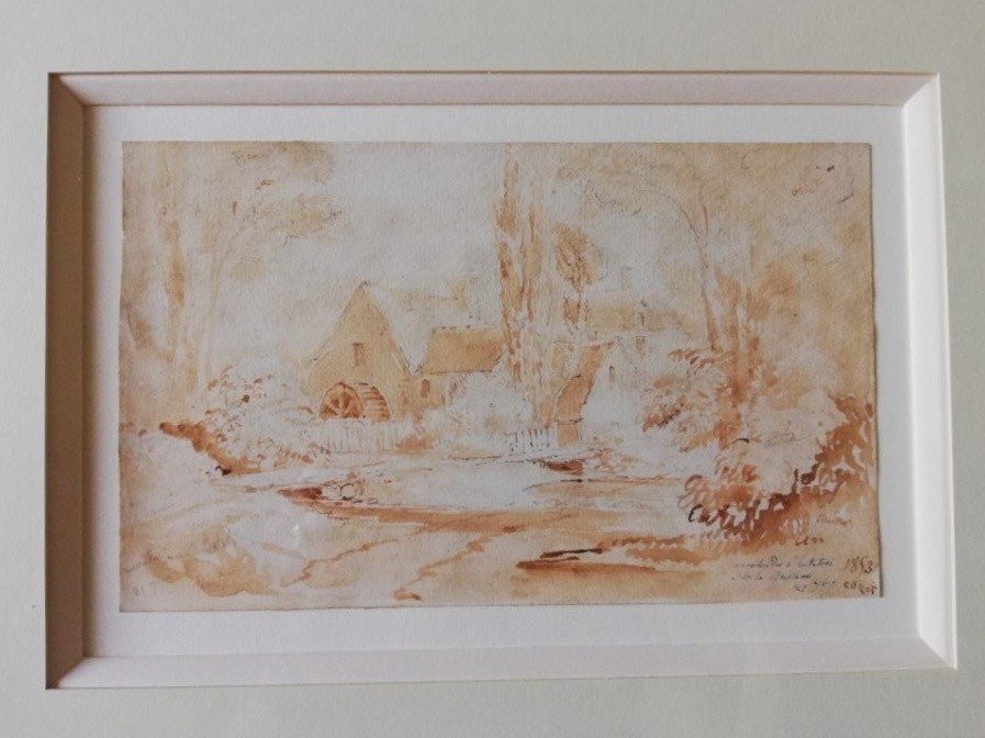 Pair Of Ink Washes - Camille Corot (circle Of)-photo-4
