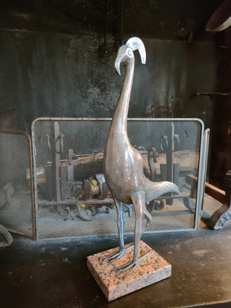 Metal Bird Sculpture