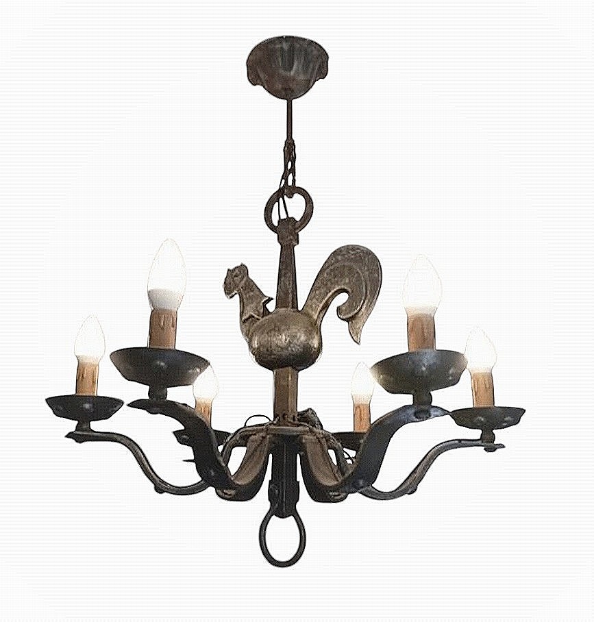 Rooster Chandelier - Marolles Workshop