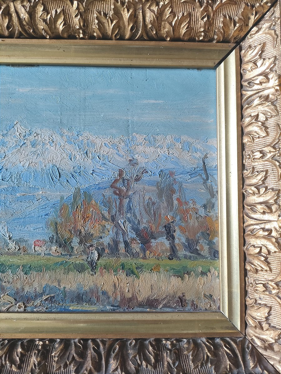 André Léon Albertin - Huile Sur Panneau-photo-4