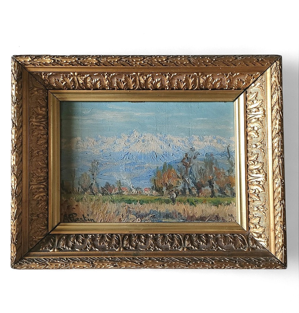 André Léon Albertin - Huile Sur Panneau