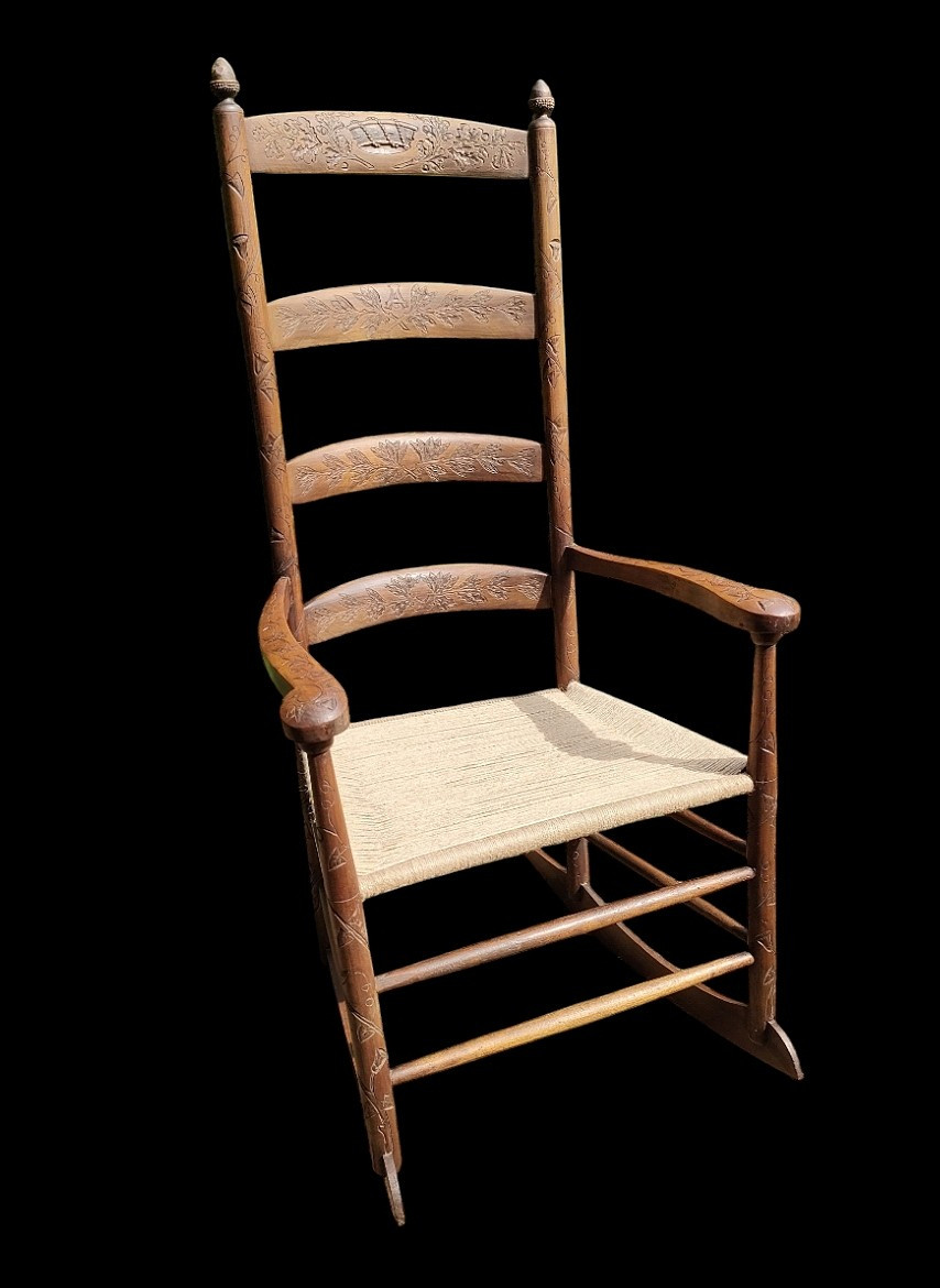 Rocking-chair Shaker - Late 19th Century-photo-6