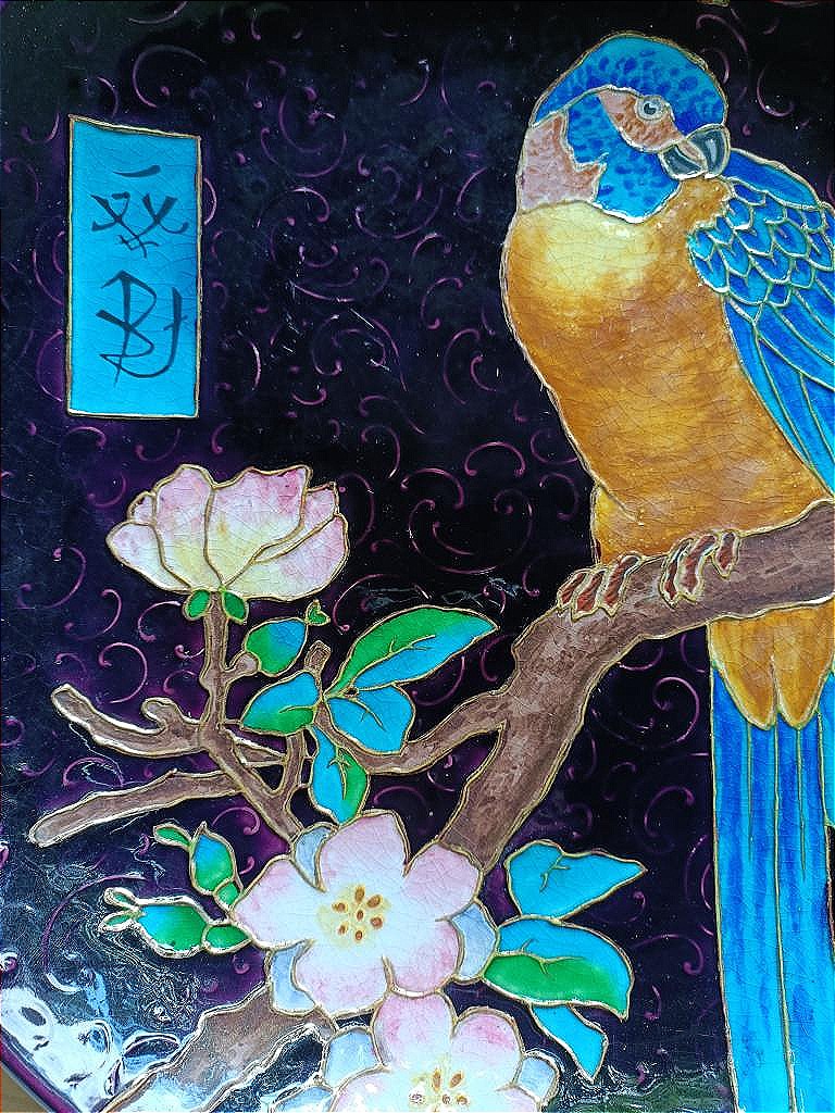 Jules Vieillard - Large Japanese-style Dish-photo-3