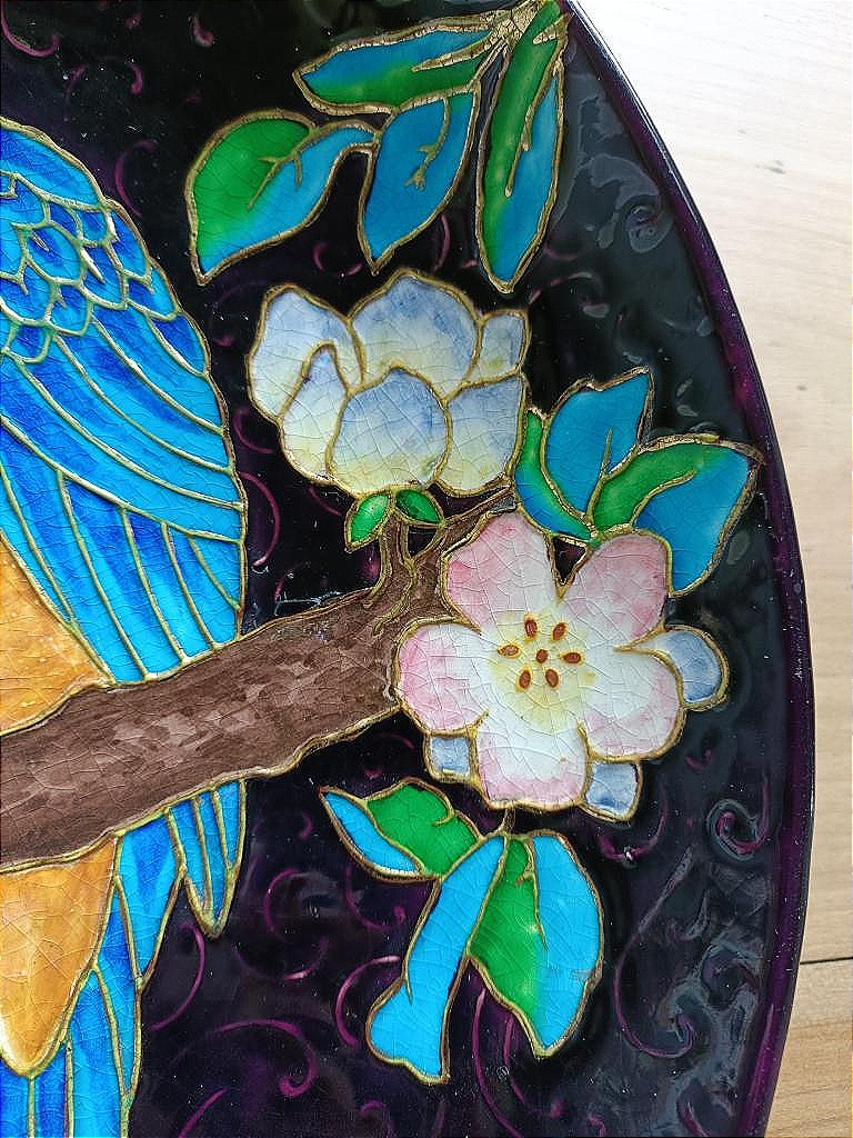 Jules Vieillard - Large Japanese-style Dish-photo-1