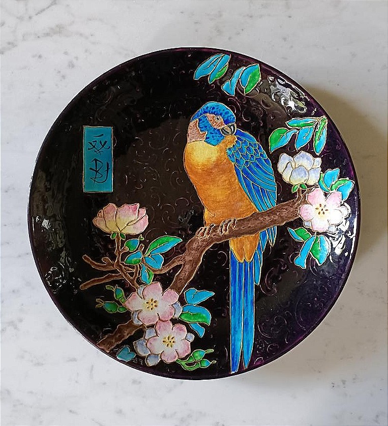 Jules Vieillard - Large Japanese-style Dish