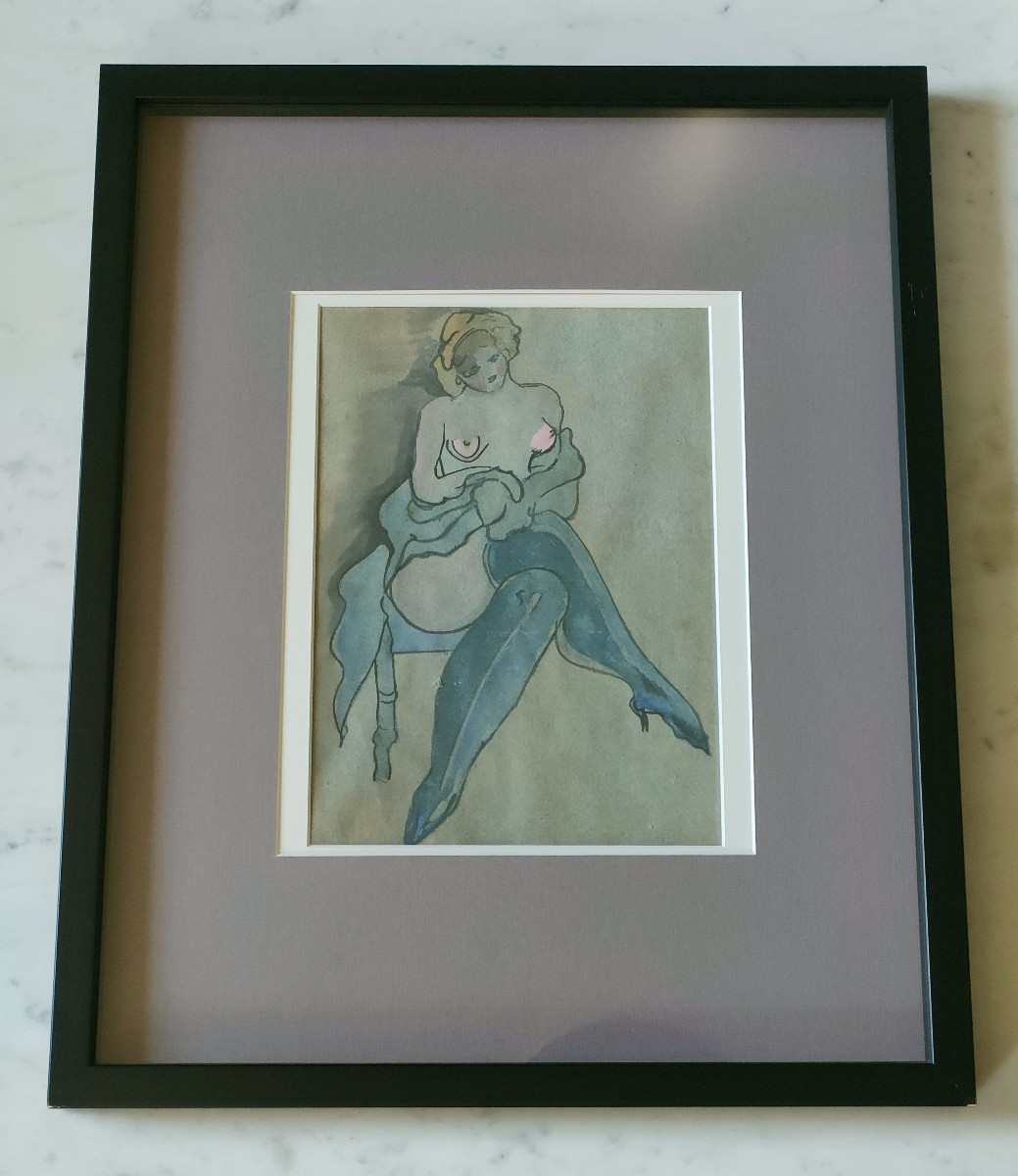 Dessin Encre et Aquarelle - Circa 1950-photo-2