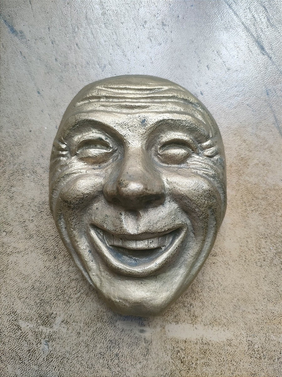 Pair Of Bronze Masks - Signed Feuillâtre-photo-4