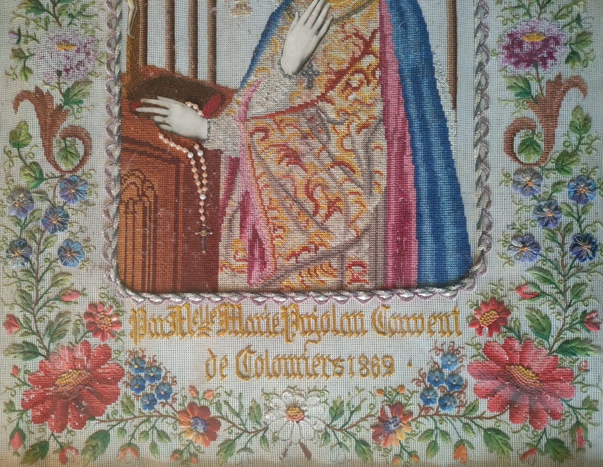 Très Imposante Tapisserie au Petit Point - Napoléon III-photo-3