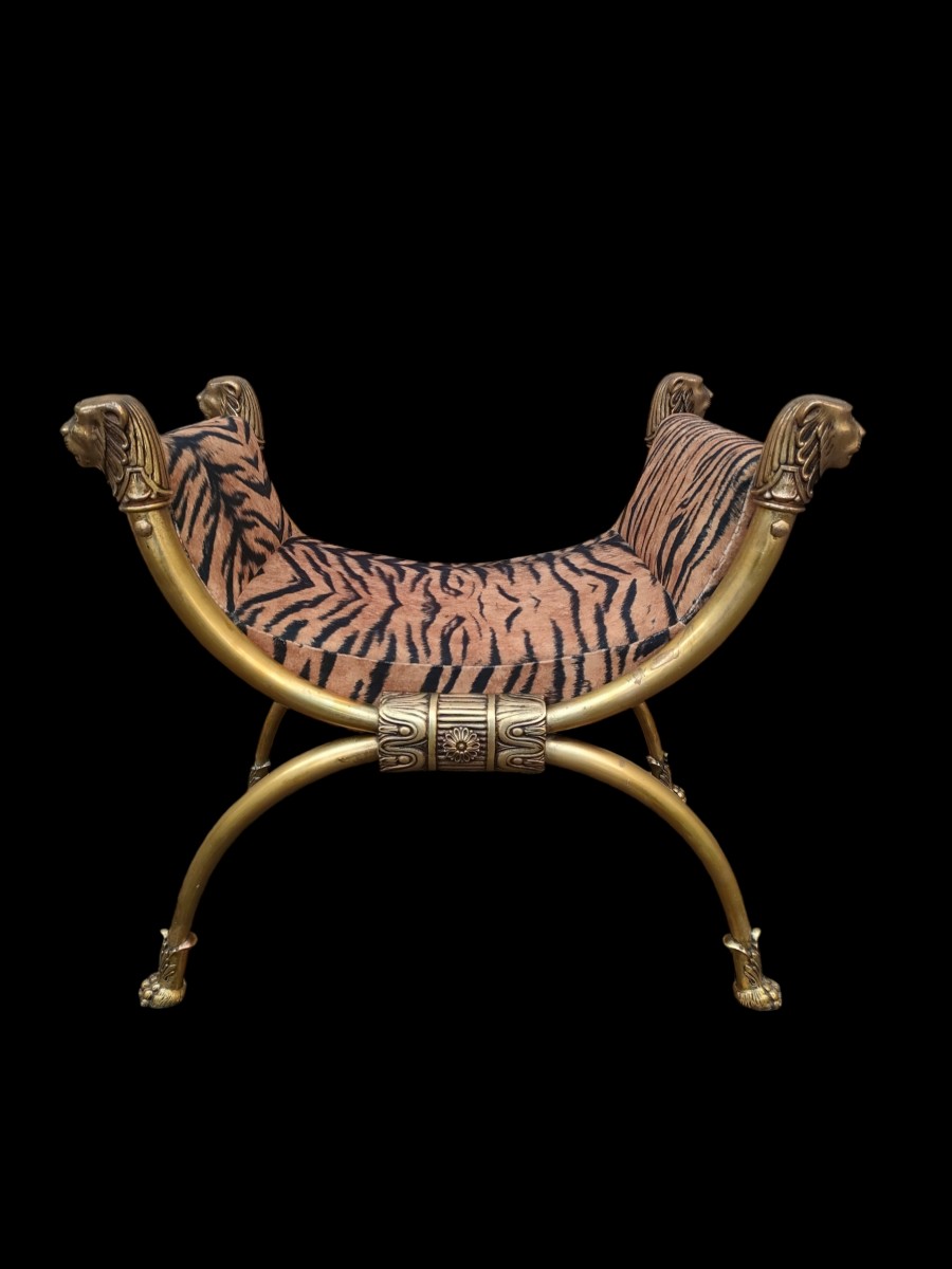 Siège Curule attribué à Maison Jansen-photo-2