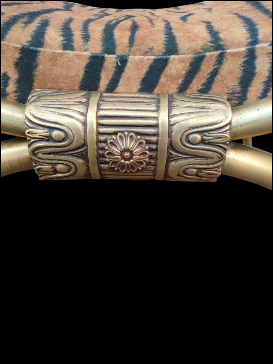 Siège Curule attribué à Maison Jansen-photo-4