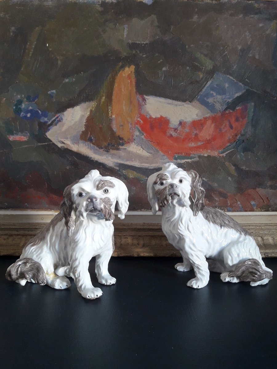 After Meissen - Couple Of Cavaliers King Charles-photo-4