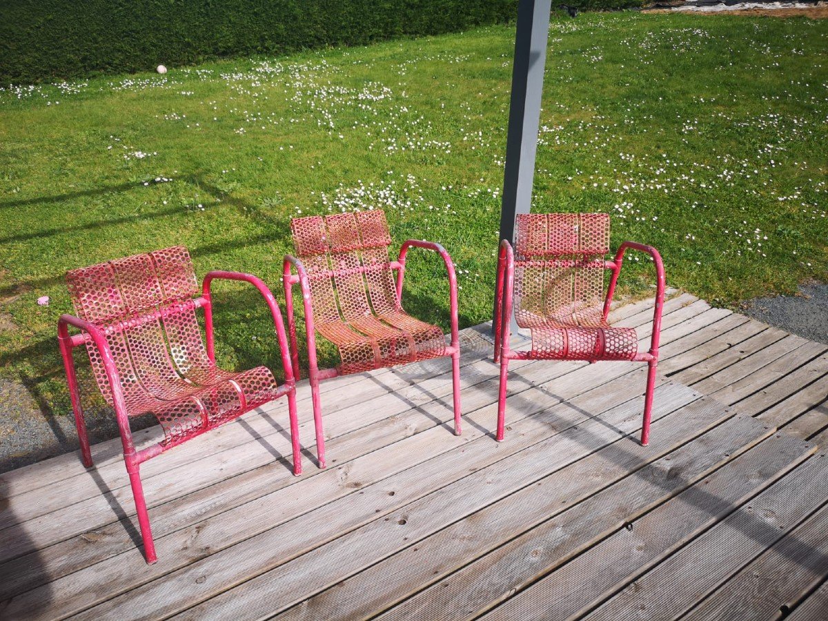 Suite De 7 Fauteuils - Claude Adrien - Circa 1945-photo-2