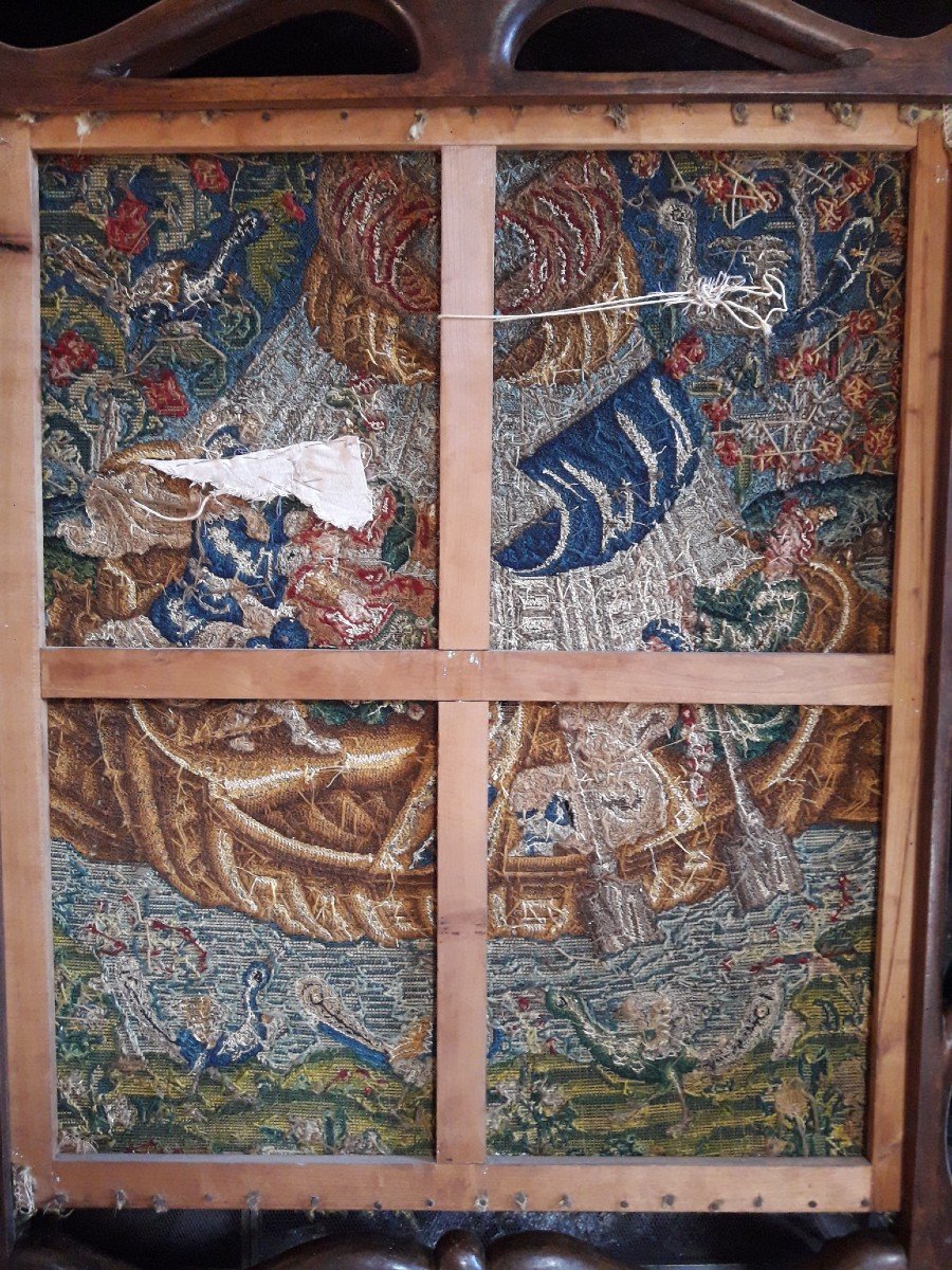 Grand Ecran De Cheminée - Epoque Louis XIII-photo-6