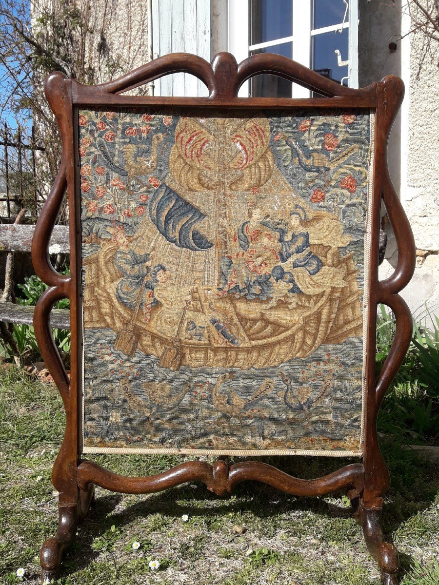 Grand Ecran De Cheminée - Epoque Louis XIII