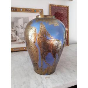Paul Louis Mergier - Vase In Dinanderie