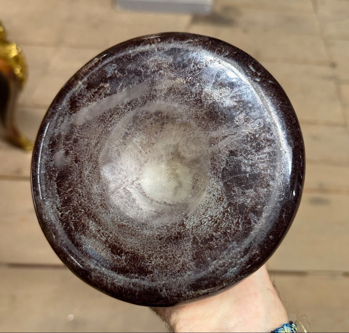 Daum Nancy - Important Vase Aux Ancolies De 53 Cm D’époque Art Nouveau, Pâte De Verre-photo-6