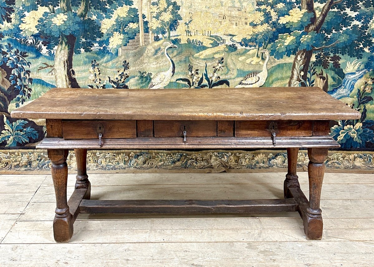 Large Oak Table, Haute Epoque, XVIIth Century-photo-2