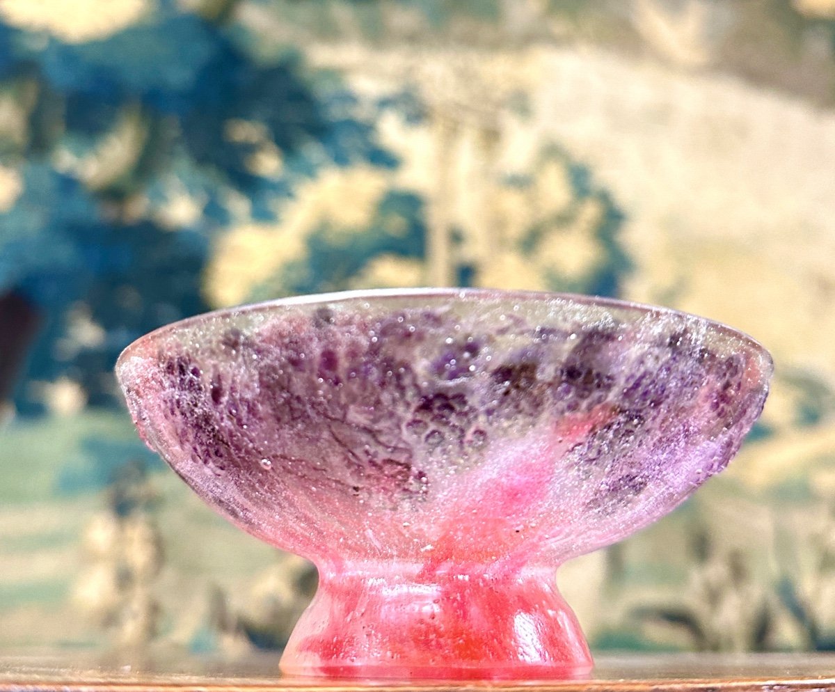 Gabriel Argy Rousseau - Petite Coupe Aux Mûres, Pâte De Verre Art Déco -photo-1