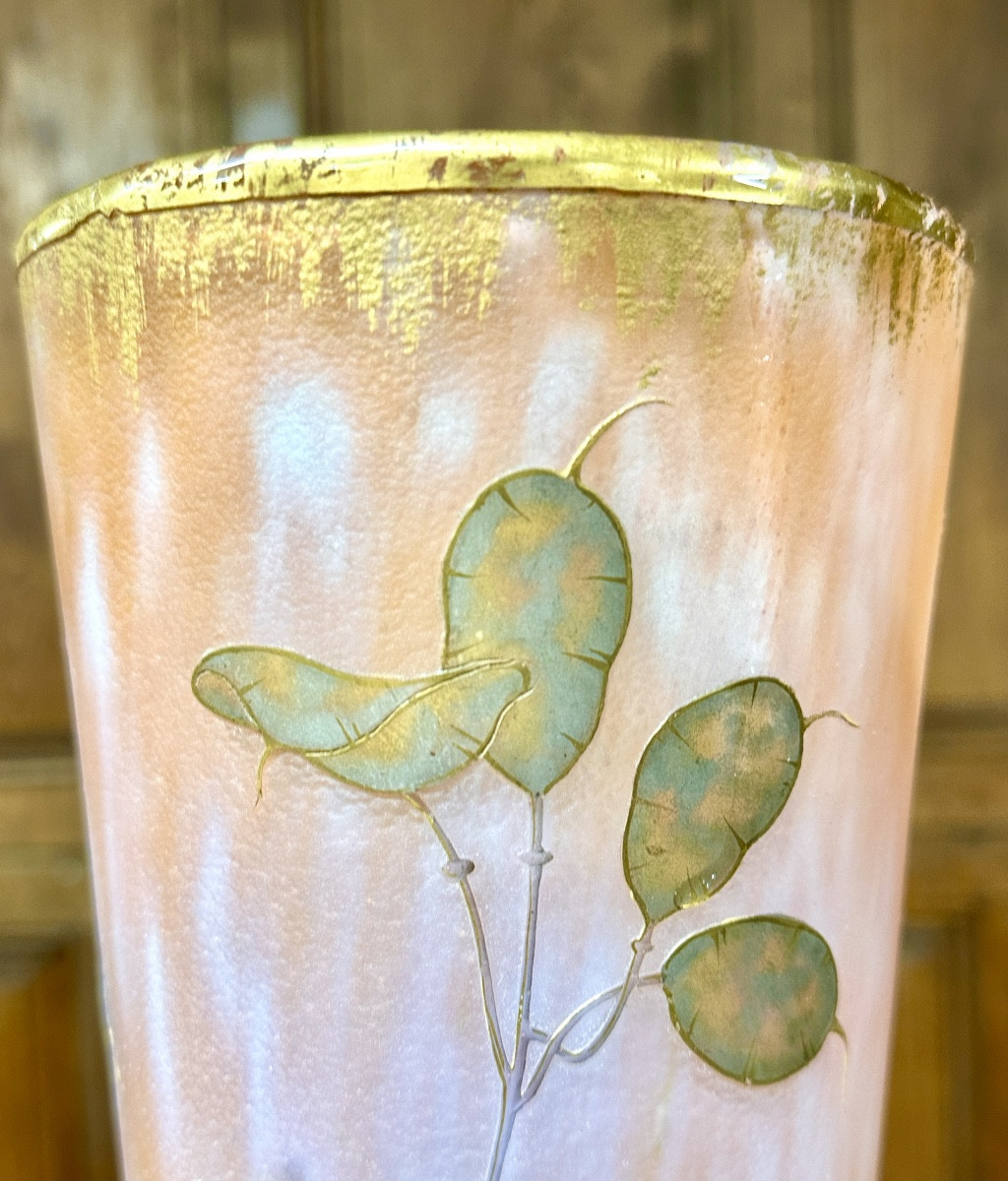 Daum Nancy - Important Vase Decorated With Papal Coins, Art Nouveau-photo-8