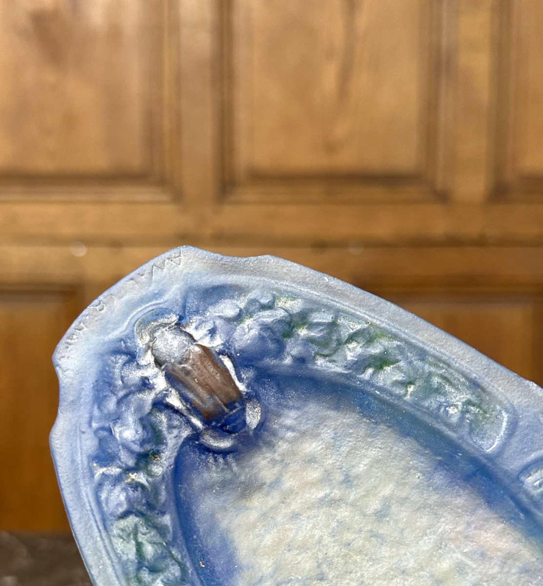 Almaric Walter And Jules Cayette - Empty Pocket With Cockchafers, Art Nouveau Glass Paste -photo-3