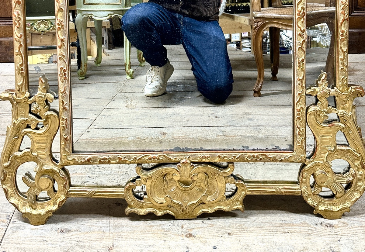 Regency Period Giltwood Fireplace Mirror, 18th Century -photo-3