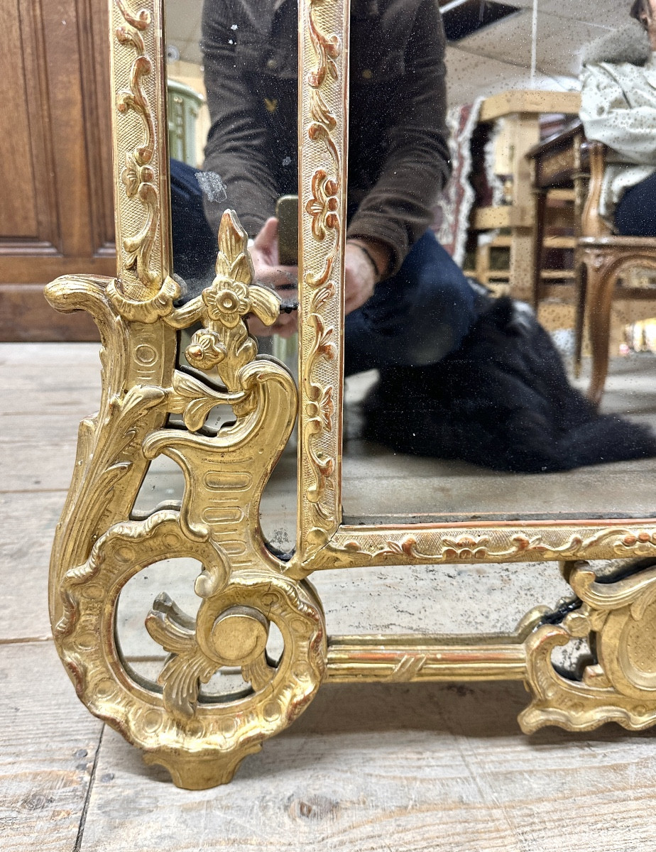 Regency Period Giltwood Fireplace Mirror, 18th Century -photo-4