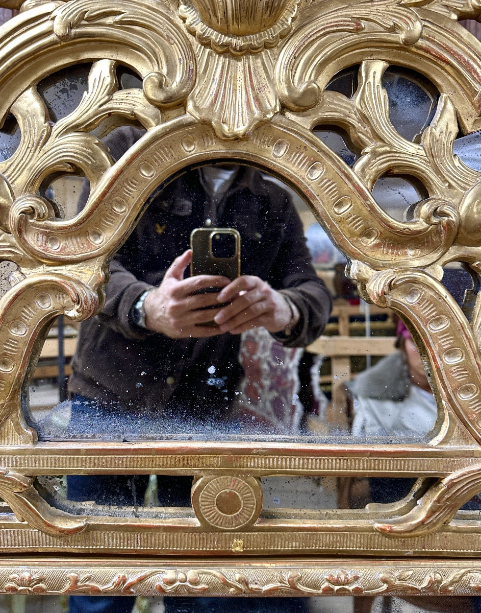 Regency Period Giltwood Fireplace Mirror, 18th Century -photo-6