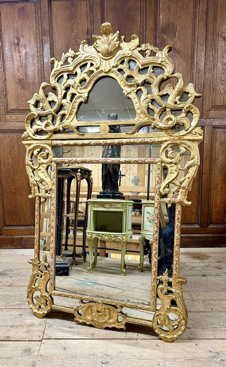 Regency Period Giltwood Fireplace Mirror, 18th Century 