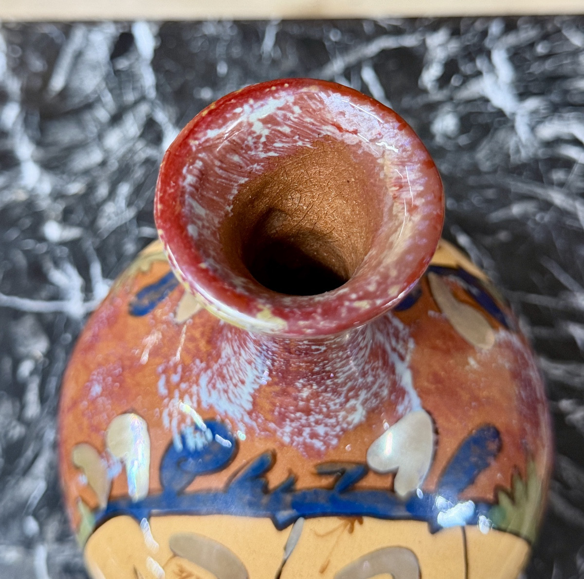 Louis Etienne Desmant - Vase en céramique  a décor de scènes de la tapisserie de Bayeux. XXème -photo-4