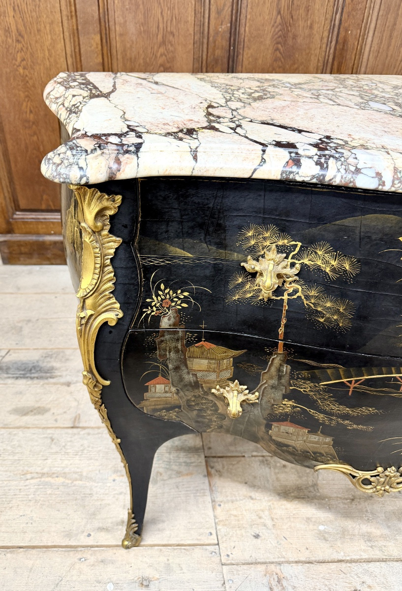 Louis XV Style Lacquered Commode. Napoleon III Period-photo-2