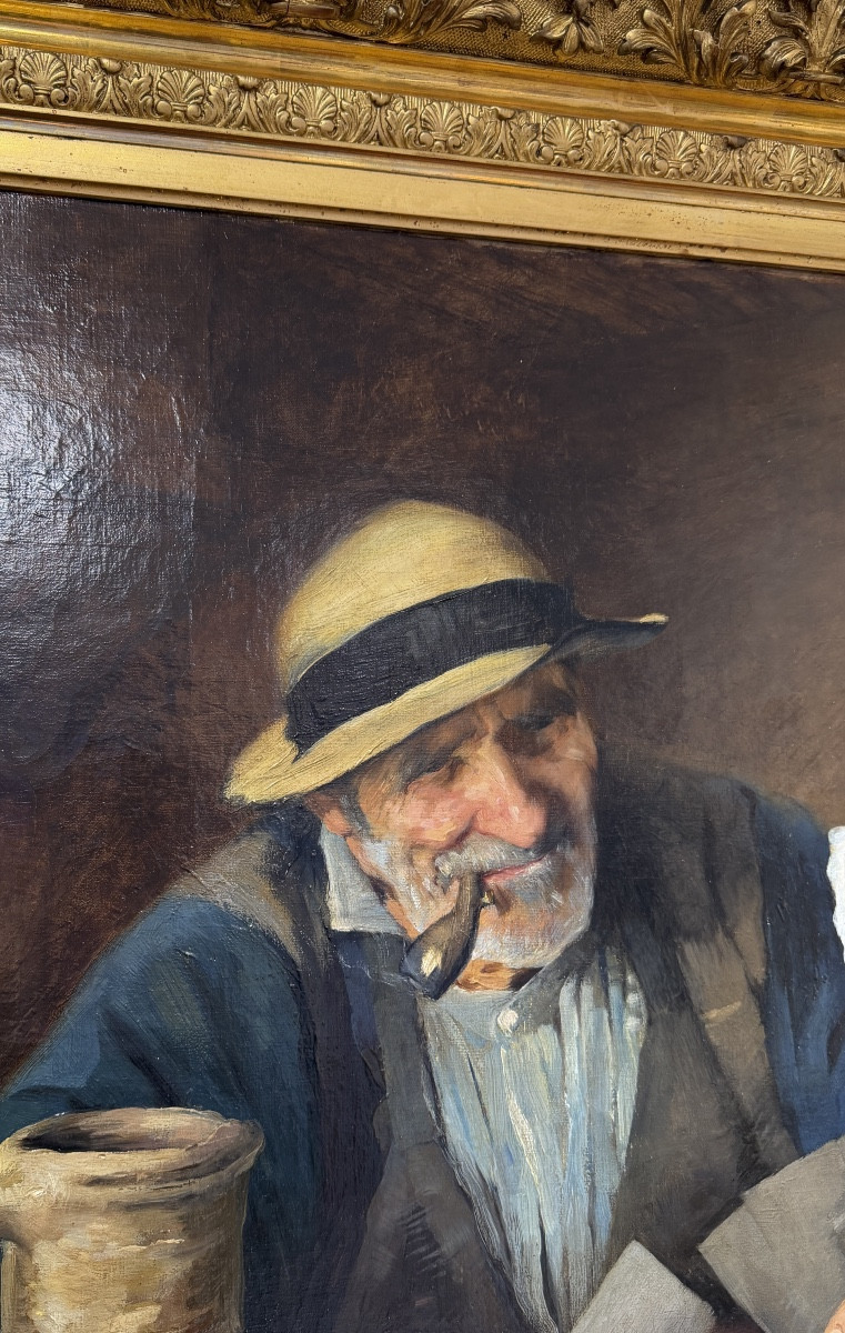 André Brouillet - "the Beauty", Genre Scene, Oil On Canvas, Late 19th Century. -photo-4