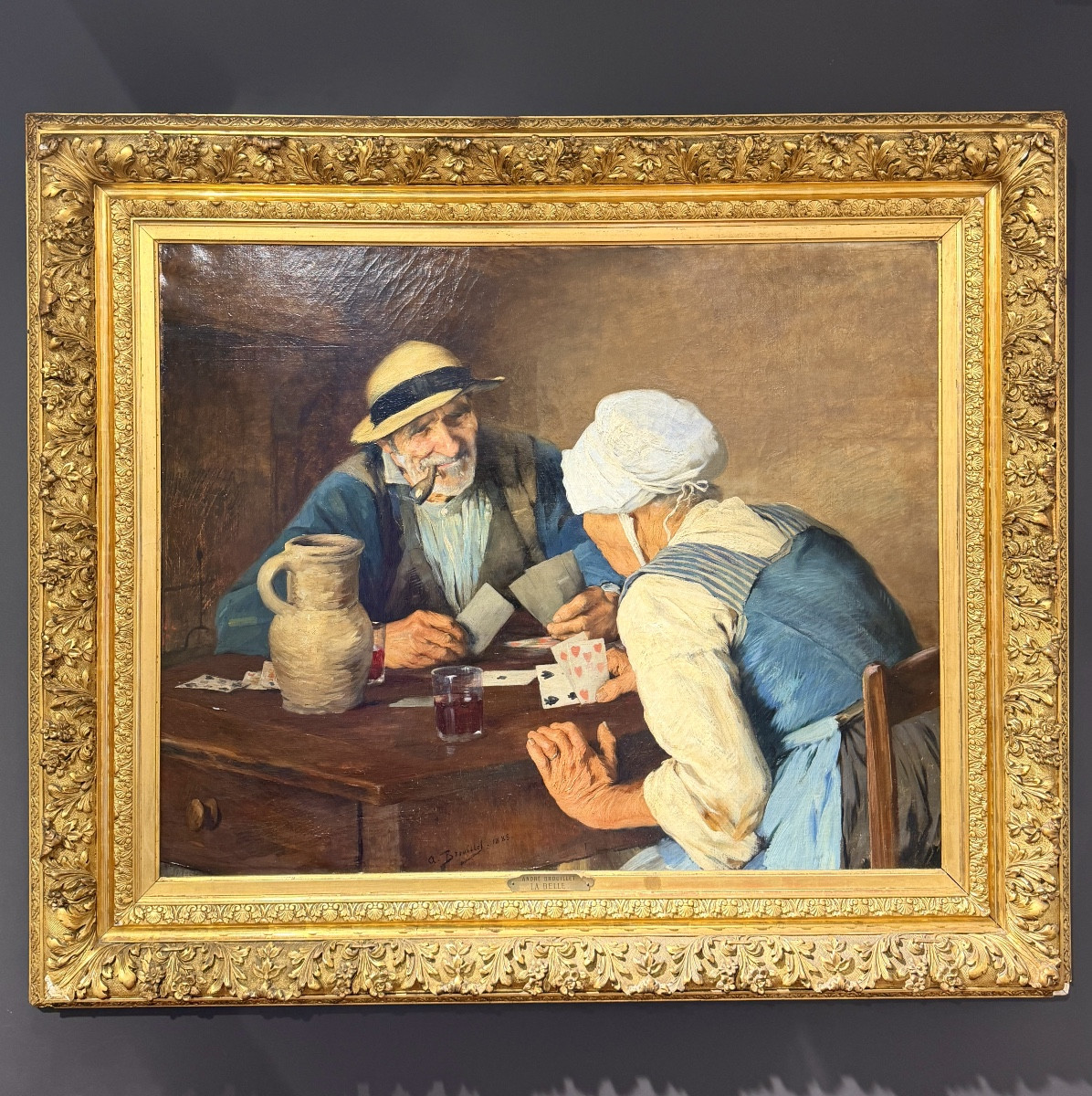 André Brouillet - "the Beauty", Genre Scene, Oil On Canvas, Late 19th Century. 