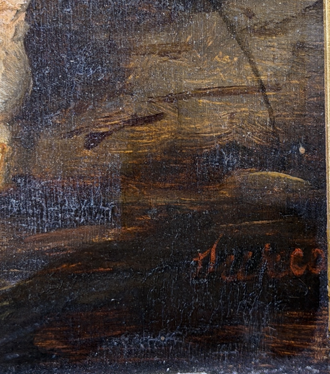 Pair Of 19th Century Oil Paintings On Panel Depicting Chickens On A Farm. -photo-6