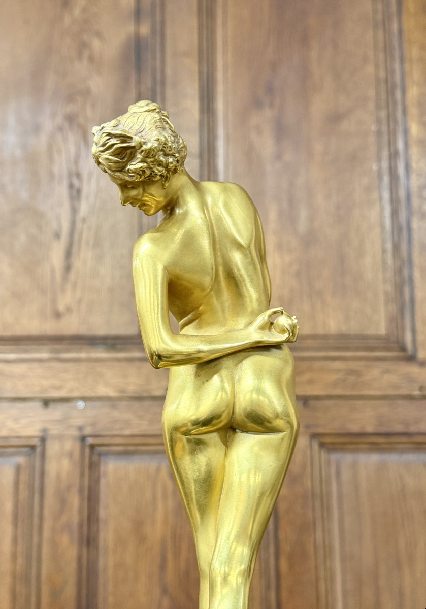 Jean-léon Gérôme - Dancer With Balls. Gilt Bronze Statue, Cast By Siot Paris-photo-3