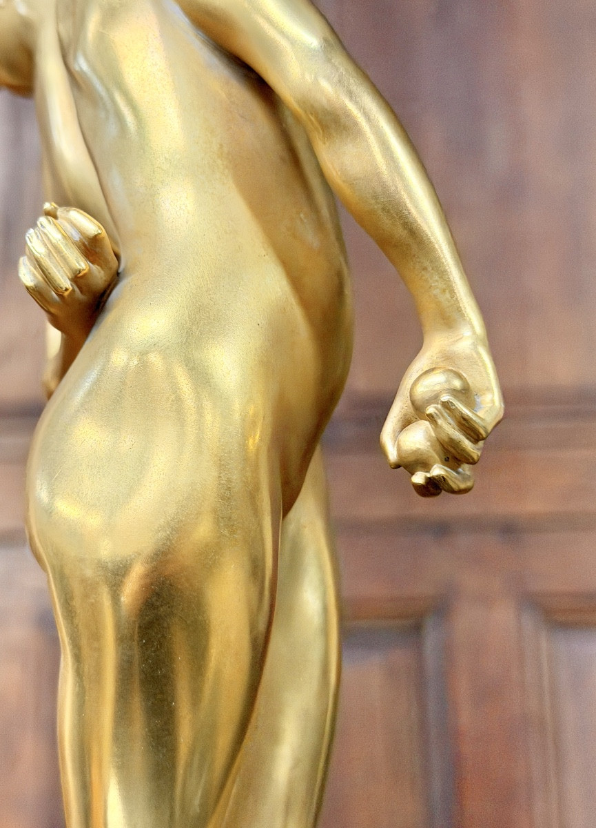 Jean-léon Gérôme - Dancer With Balls. Gilt Bronze Statue, Cast By Siot Paris-photo-6