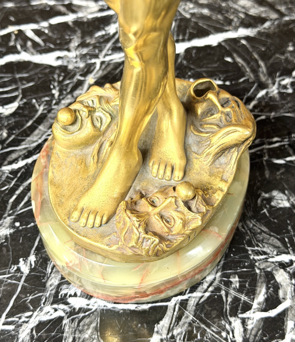 Jean-léon Gérôme - Dancer With Balls. Gilt Bronze Statue, Cast By Siot Paris-photo-7