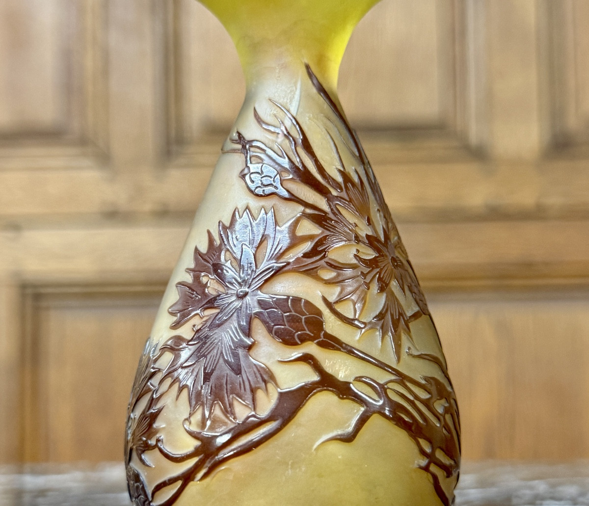 Émile Gallé - petit vase à décor floral d’époque Art Nouveau-photo-4
