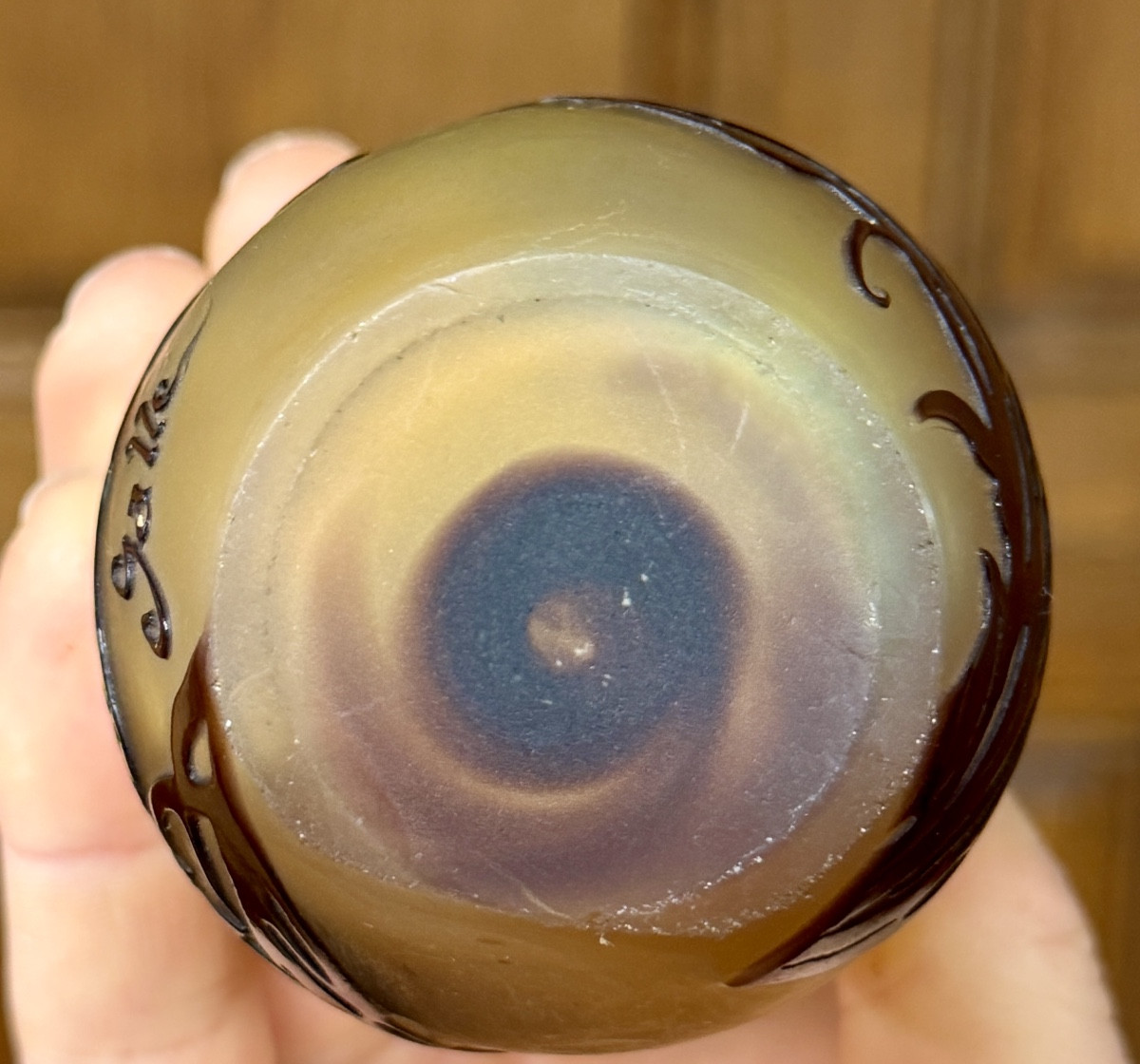 Émile Gallé - petit vase à décor floral d’époque Art Nouveau-photo-3