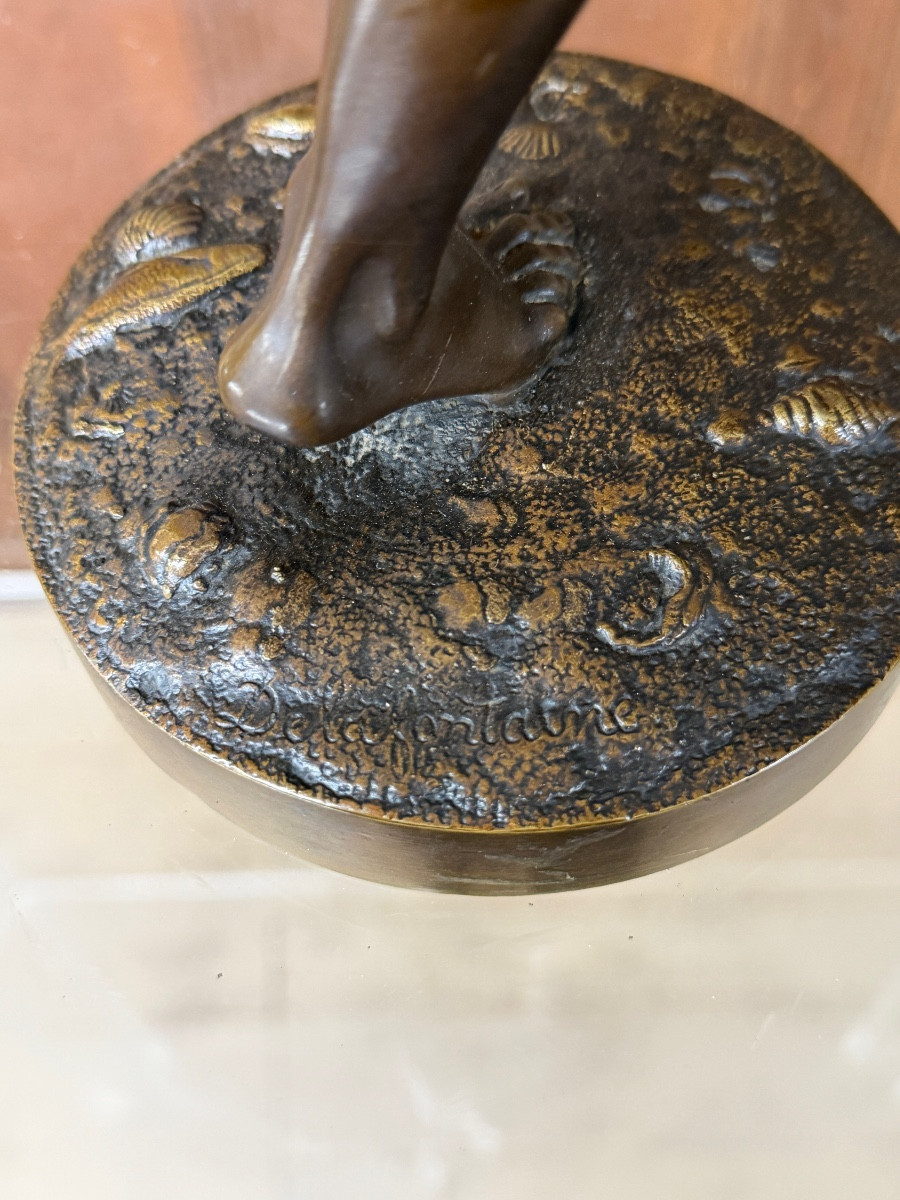 Francisque Duret -  Jeune pêcheur dansant la tarentelle en bronze, fonte Delafontaine-photo-7