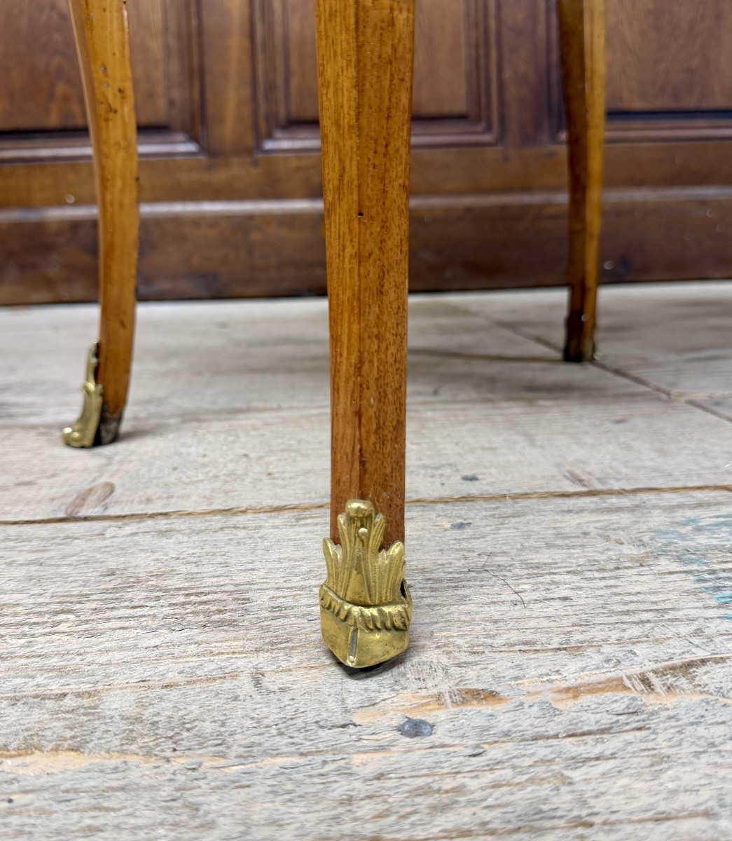 Table de salon ou chiffonnière en marqueterie d’époque Louis XV. XVIIIème siècle -photo-7