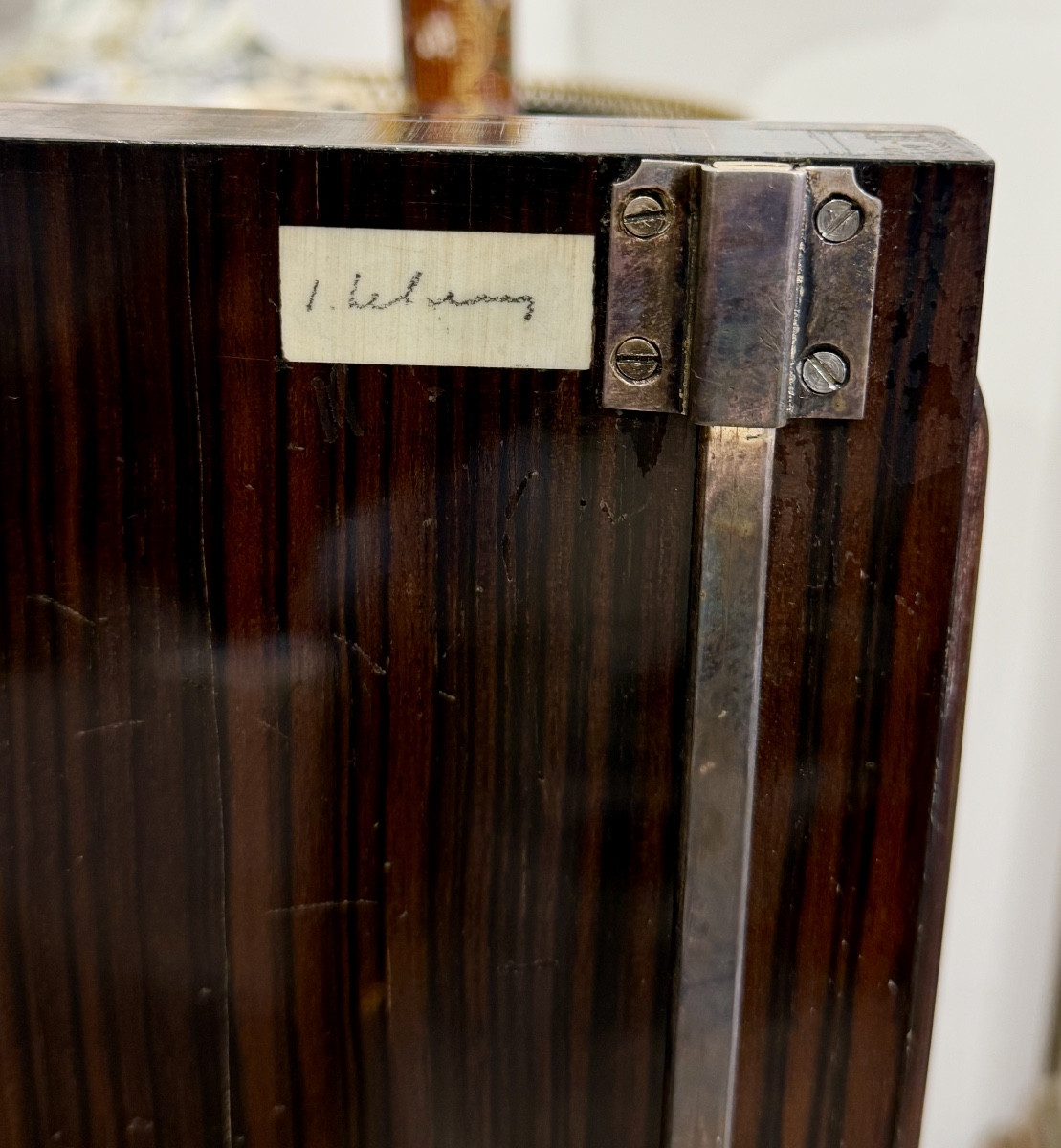 Jules Leleu - buffet ou enfilade en ébène de Macassar et nacre, époque Art Déco, vers 1946-photo-6