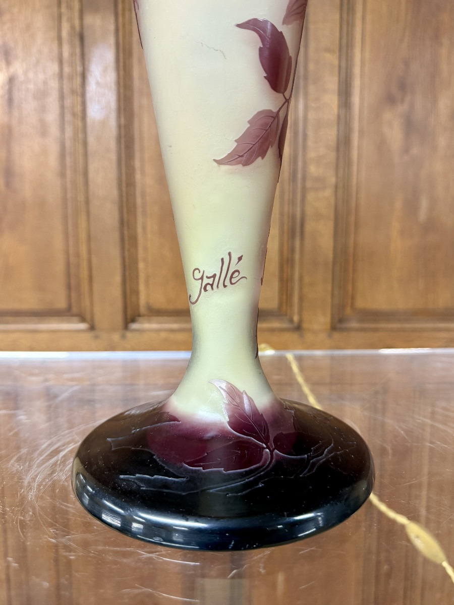 Émile Gallé - Lampe champignon à décor de clématites, Art Nouveau -photo-1