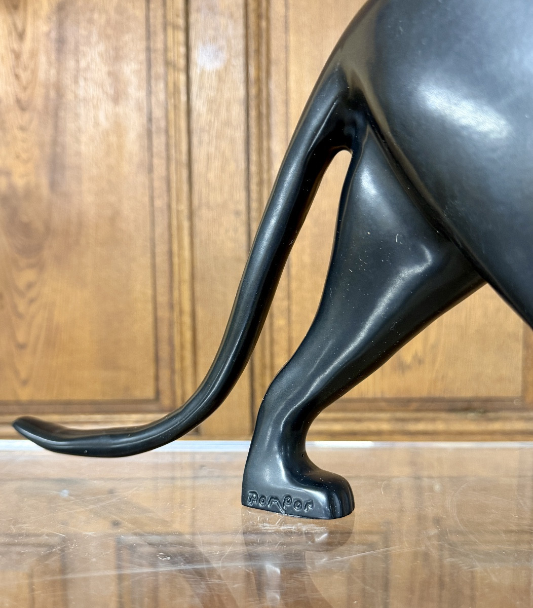 François Pompon (after) - Panthère Noire, Bronze Posthumous Cast By Ebano-photo-3