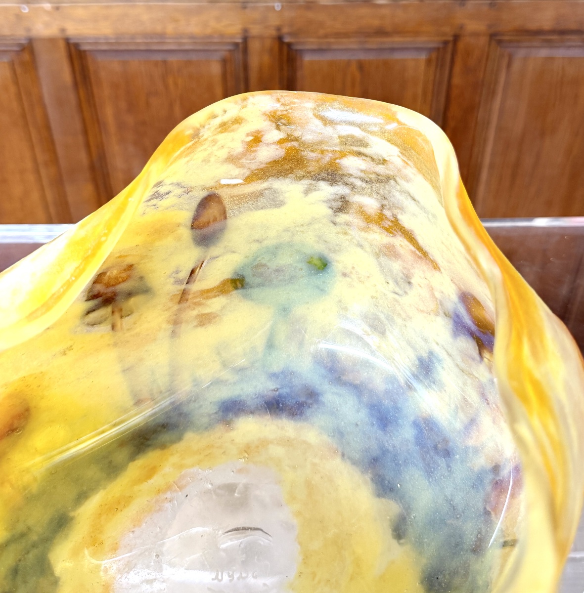 Daum Nancy - Rare Vase Or Bowl With Mushroom Design. Art Nouveau Period-photo-1