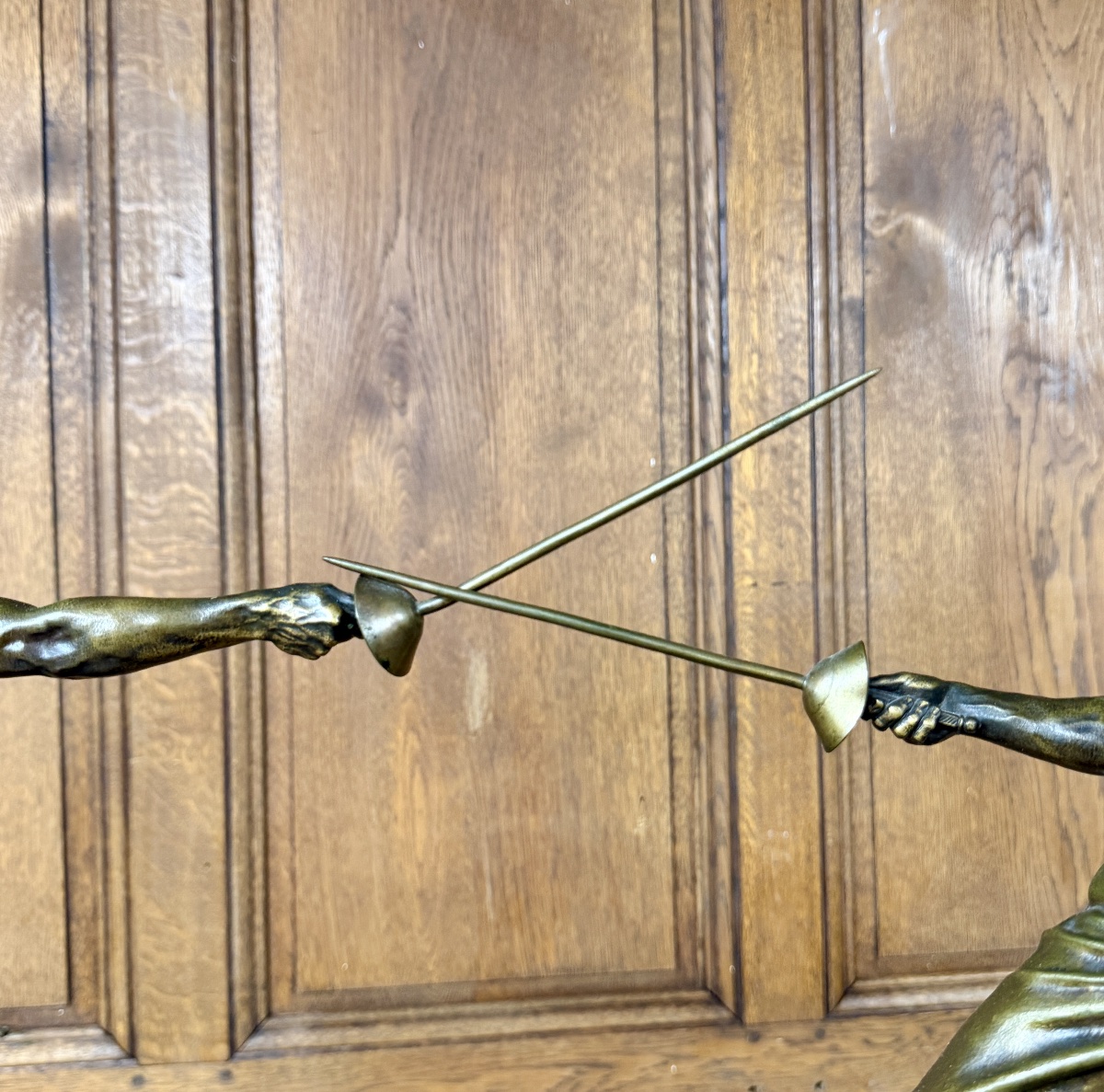 Nicolas Mayer - bronze d’escrime intitulé « Le Duel » , fin XIXème, 1887-photo-3